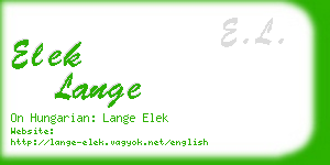 elek lange business card